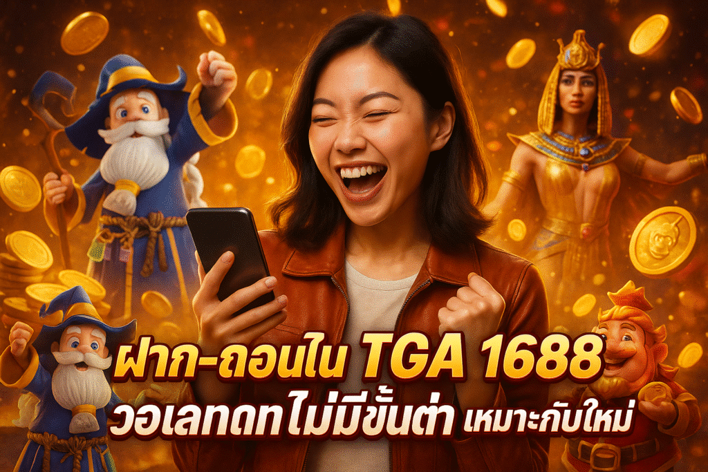 ฝาก-ถอนใน TGA 1688 วอเลท ไม่มีขั้นต่ำ เหมาะกับมือใหม่