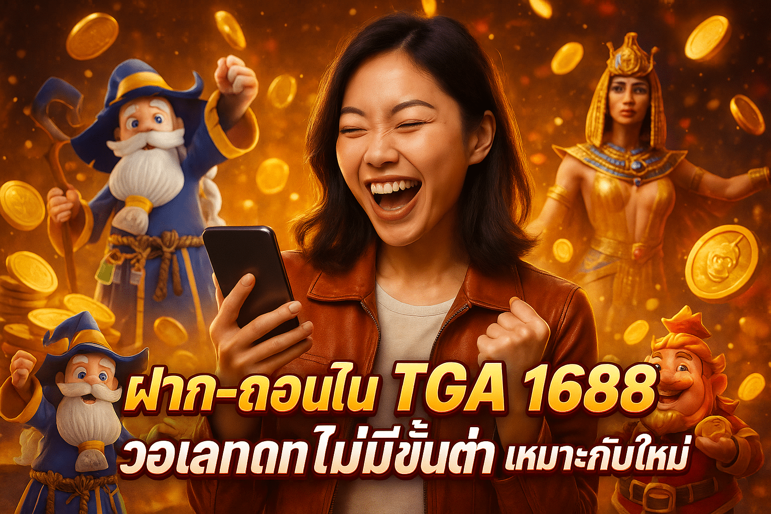 ฝาก-ถอนใน TGA 1688 วอเลท ไม่มีขั้นต่ำ เหมาะกับมือใหม่